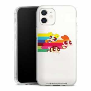 DeinDesign Handyhülle "Powerpuff Girls Rainbow Flying Transparent" Apple iPhone 12 Pro, Silikon Hülle, Bumper Case, Handy Schutzhülle, Smartphone Cover