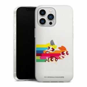 DeinDesign Handyhülle "Powerpuff Girls Rainbow Flying Transparent" Apple iPhone 13 Pro, Silikon Hülle, Bumper Case, Handy Schutzhülle, Smartphone Cover Powerpuff Girls Offizielles Lizenzprodukt Fanartikel