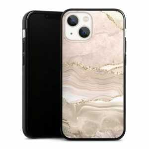 DeinDesign Handyhülle "Rose Marble Dream Golden Stripes" Apple iPhone 13 Mini, Silikon Hülle, Bumper Case, Handy Schutzhülle, Smartphone Cover Glitzer Look Marmor Utart