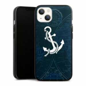 DeinDesign Handyhülle "Sailors Style" Apple iPhone 13, Silikon Hülle, Bumper Case, Handy Schutzhülle, Smartphone Cover Anker Landkarte Segeln