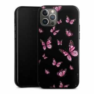 DeinDesign Handyhülle "Schmetterlinge Pink" Apple iPhone 12 Pro, Silikon Hülle, Bumper Case, Handy Schutzhülle, Smartphone Cover Muster