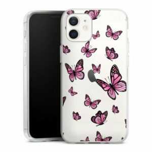 DeinDesign Handyhülle "Schmetterlinge Pink" Apple iPhone 12, Silikon Hülle, Bumper Case, Handy Schutzhülle, Smartphone Cover Muster