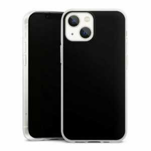 DeinDesign Handyhülle "Schwarz" Apple iPhone 13 Mini, Silikon Hülle, Bumper Case, Handy Schutzhülle, Smartphone Cover einfarbig schwarz Farbe