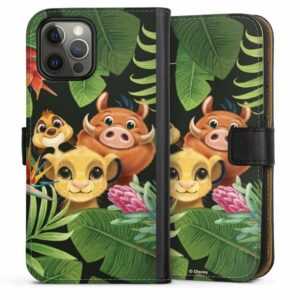 DeinDesign Handyhülle "Simbas Friends" Apple iPhone 12 Pro, Hülle, Handy Flip Case, Wallet Cover, Handytasche Leder Disney Simba