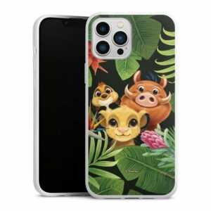 DeinDesign Handyhülle "Simbas Friends" Apple iPhone 13 Pro Max, Silikon Hülle, Bumper Case, Handy Schutzhülle, Smartphone Cover Disney Simba Timon und Pumbaa