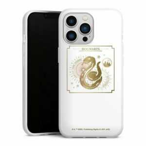 DeinDesign Handyhülle "Slytherin Wappen Weiß Gold" Apple iPhone 13 Pro, Silikon Hülle, Bumper Case, Handy Schutzhülle, Smartphone Cover Slytherin Harry Potter Offizielles Lizenzprodukt