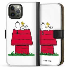 DeinDesign Handyhülle "Snoopy and Woodstock Classic" Apple iPhone 12 Pro Max, Hülle, Handy Flip Case, Wallet Cover, Handytasche Leder Snoopy Peanuts