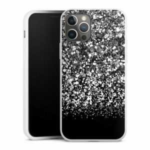 DeinDesign Handyhülle "Snow Fall Glitter Look" Apple iPhone 12 Pro, Silikon Hülle, Bumper Case, Handy Schutzhülle, Smartphone Cover Muster