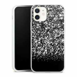 DeinDesign Handyhülle "Snow Fall Glitter Look" Apple iPhone 12, Silikon Hülle, Bumper Case, Handy Schutzhülle, Smartphone Cover Muster