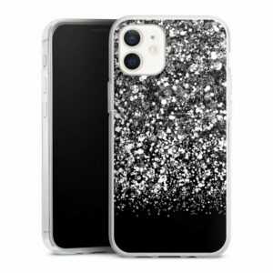 DeinDesign Handyhülle "Snow Fall Glitter Look" Apple iPhone 12 mini, Silikon Hülle, Bumper Case, Handy Schutzhülle, Smartphone Cover Muster