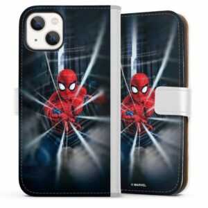 DeinDesign Handyhülle "Spider-Man Webs In Action" Apple iPhone 13, Hülle, Handy Flip Case, Wallet Cover, Handytasche Leder Marvel Spider-Man Kinofilm