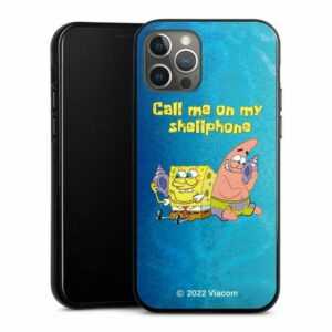 DeinDesign Handyhülle "Spongebob - Call Me On My Shellphone" Apple iPhone 12 Pro, Silikon Hülle, Bumper Case, Handy Schutzhülle, Smartphone Cover