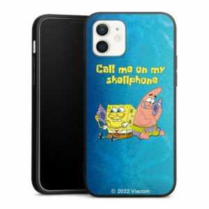 DeinDesign Handyhülle "Spongebob - Call Me On My Shellphone" Apple iPhone 12, Silikon Hülle, Premium Case, Handy Schutzhülle, Smartphone Cover