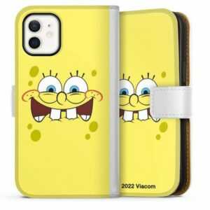DeinDesign Handyhülle "Spongebob - Closeup" Apple iPhone 12 mini, Hülle, Handy Flip Case, Wallet Cover, Handytasche Leder Kindheit