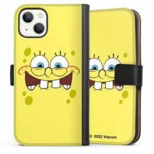DeinDesign Handyhülle "Spongebob - Closeup" Apple iPhone 13, Hülle, Handy Flip Case, Wallet Cover, Handytasche Leder Spongebob Schwammkopf Offizielles Lizenzprodukt Kindheit