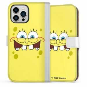 DeinDesign Handyhülle "Spongebob - Closeup" Apple iPhone 13 Pro Max, Hülle, Handy Flip Case, Wallet Cover, Handytasche Leder Spongebob Schwammkopf Offizielles Lizenzprodukt Kindheit
