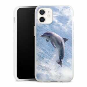 DeinDesign Handyhülle "Springender Delphin" Apple iPhone 12 mini, Silikon Hülle, Bumper Case, Handy Schutzhülle, Smartphone Cover Meer
