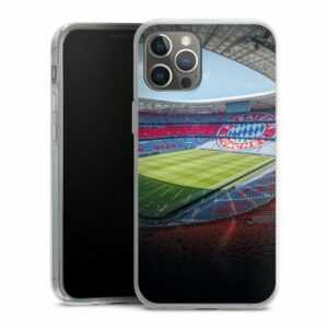 DeinDesign Handyhülle "Stadion FC Bayern - Color" Apple iPhone 12 Pro Max, Silikon Hülle, Bumper Case, Handy Schutzhülle, Smartphone Cover FCB