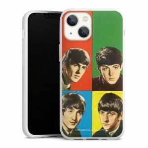 DeinDesign Handyhülle "The Beatles - Faces Color" Apple iPhone 13 Mini, Silikon Hülle, Bumper Case, Handy Schutzhülle, Smartphone Cover Rock 'n' Roll Gesichter The Beatles