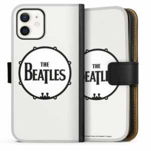 DeinDesign Handyhülle "The Beatles - Logo Drum" Apple iPhone 12, Hülle, Handy Flip Case, Wallet Cover, Handytasche Leder The Beatles
