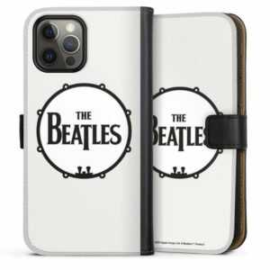 DeinDesign Handyhülle "The Beatles - Logo Drum" Apple iPhone 12 Pro, Hülle, Handy Flip Case, Wallet Cover, Handytasche Leder The Beatles