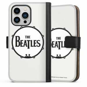 DeinDesign Handyhülle "The Beatles - Logo Drum" Apple iPhone 13 Pro, Hülle, Handy Flip Case, Wallet Cover, Handytasche Leder The Beatles Rock 'n' Roll Logo
