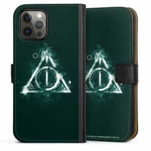 DeinDesign Handyhülle "The Deathly Hallows Glow" Apple iPhone 12 Pro, Hülle, Handy Flip Case, Wallet Cover, Handytasche Leder Harry Potter