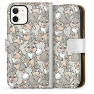 DeinDesign Handyhülle "Thumper Pattern" Apple iPhone 12, Hülle, Handy Flip Case, Wallet Cover, Handytasche Leder Disney Klopfer