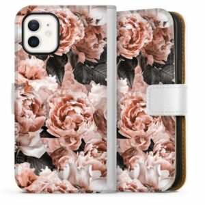 DeinDesign Handyhülle "Vintage Flower Wallpaper" Apple iPhone 12 mini, Hülle, Handy Flip Case, Wallet Cover, Handytasche Leder Vintage Blume