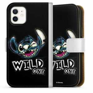 DeinDesign Handyhülle "Wild One Stitch" Apple iPhone 12 mini, Hülle, Handy Flip Case, Wallet Cover, Handytasche Leder Lilo & Stitch