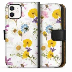 DeinDesign Handyhülle "Wildflower Wallpaper" Apple iPhone 12, Hülle, Handy Flip Case, Wallet Cover, Handytasche Leder Blumen Natur