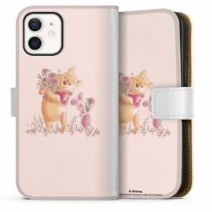 DeinDesign Handyhülle "Winnie Pooh and Piglet Flowers" Apple iPhone 12, Hülle, Handy Flip Case, Wallet Cover, Handytasche Leder Disney