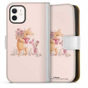 DeinDesign Handyhülle "Winnie Pooh and Piglet Flowers" Apple iPhone 12 mini, Hülle, Handy Flip Case, Wallet Cover, Handytasche Leder Disney