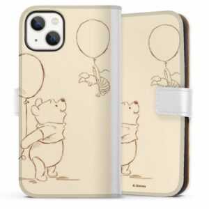 DeinDesign Handyhülle "Winnie & Ferkel" Apple iPhone 13, Hülle, Handy Flip Case, Wallet Cover, Handytasche Leder Winnie Puuh Disney Offizielles Lizenzprodukt