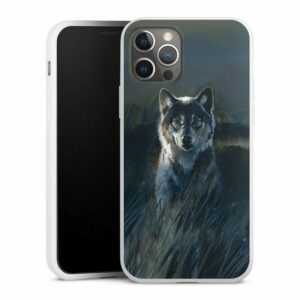 DeinDesign Handyhülle "Wolf 2" Apple iPhone 12 Pro, Silikon Hülle, Bumper Case, Handy Schutzhülle, Smartphone Cover Wolf