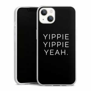 DeinDesign Handyhülle "Yippie Yippie Yeah Black" Apple iPhone 13, Silikon Hülle, Bumper Case, Handy Schutzhülle, Smartphone Cover