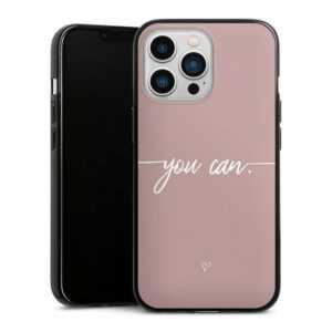 DeinDesign Handyhülle "You Can" Apple iPhone 13 Pro, Silikon Hülle, Bumper Case, Handy Schutzhülle, Smartphone Cover Spruch Sprüche Motivation