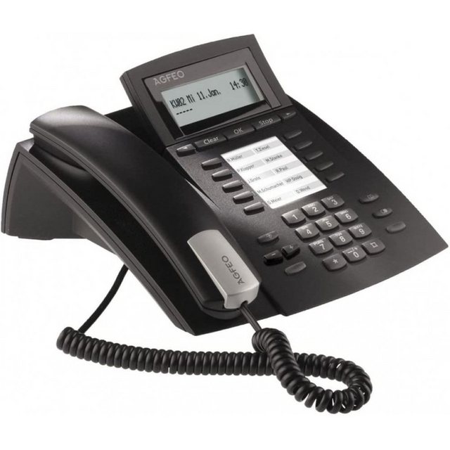 Agfeo ST 22 IP – schnurgebundenes Telefon – schwarz Kabelgebundenes Telefon