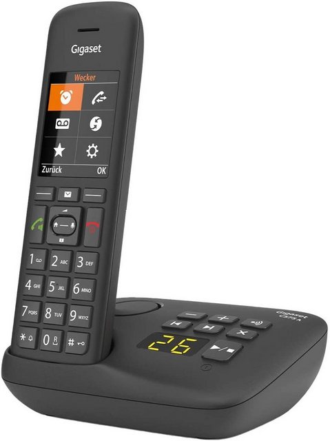 Gigaset Gigaset C575A, Telefon mit Anrufbeantworter, großes Farbdisplay Schnurloses DECT-Telefon (Mobilteile: 1, mit Anrufbeantworter & Anrufschutz & großes Display)