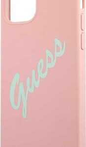 GUESS Hard Cover Silicone Vintage Pink/Green, für Apple iPhone 12 Pro Max, GUHCP12LLSVSPG, Blister (GUHCP12LLSVSPG)