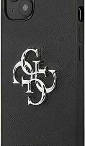 Guess PU 4G Metal Logo Case Saffiano für A2633 Apple iPhone 13