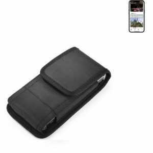 K-S-Trade Kameratasche, Holster Gürteltasche kompatibel mit Apple iPhone 13 Pro Holster Gürtel Tasche wasserabweisend Handy Hülle Schutz Hülle Outdoor schwarz