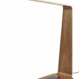 LED8 Tischleuchte / kabellose Smartphone-Ladestation - Tunto - Holz natur