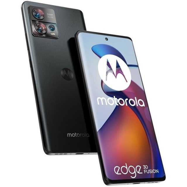 Motorola XT2243-1 Moto Edge 30 Fusion 5G 128 GB / 6 GB Smartphone cosmic grey Smartphone (6,5 Zoll, 128 GB Speicherplatz)