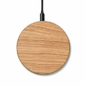 Oakywood "Premium Wireless Charger Massiv Holz 10W induktives Laden iPhone Android QI" Smartphone-Ladegerät (Wireless Charging)
