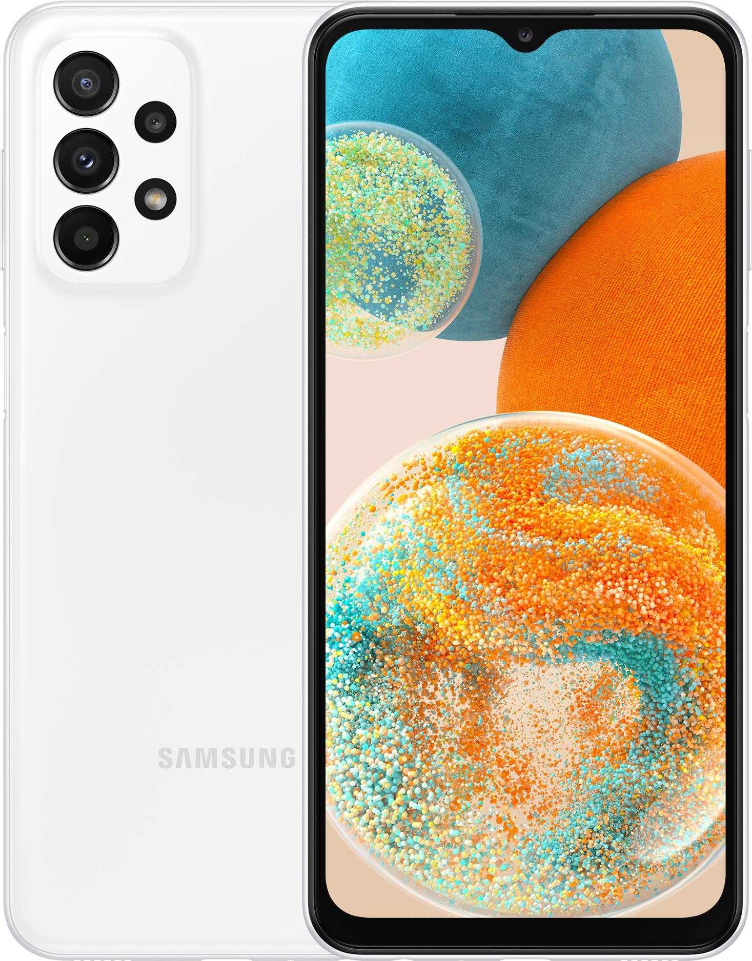 Samsung Galaxy A23 5G – 5G Smartphone – Dual-SIM – RAM 4GB / Interner Speicher 128GB – microSD slot – LCD-Anzeige – 6.6 – 2408 x 1080 Pixel (120 Hz) – 4x x Rückkamera 50 MP, 5 MP, 2 MP, 2 MP – front camera 8 MP – weiß (SM-A236BZWVEUE)