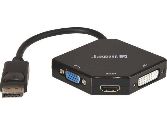 Sandberg "SANDBERG Adapter DP-HDMI DVI VGA" Smartphone-Kabel