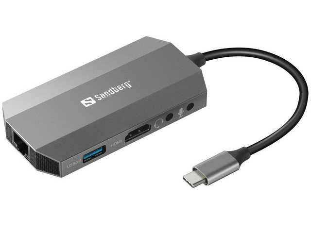 Sandberg SANDBERG USB C 6 in1 Reisedock Smartphone-Kabel