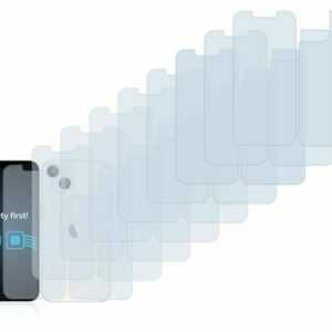 Savvies Schutzfolie "für Apple iPhone 13 (Vorder + Rückseite)", (18 Stück), Folie Schutzfolie klar
