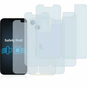 Savvies Schutzfolie "für Apple iPhone 13 (Vorder + Rückseite)", (6 Stück), Folie Schutzfolie klar